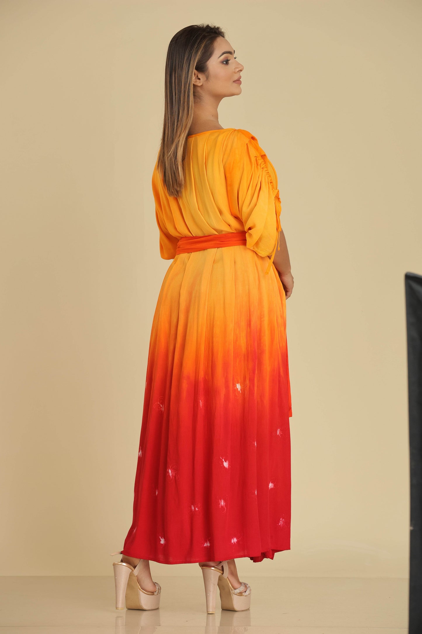 Sunrise Glow Batik Maxi Dress - Trend Republic