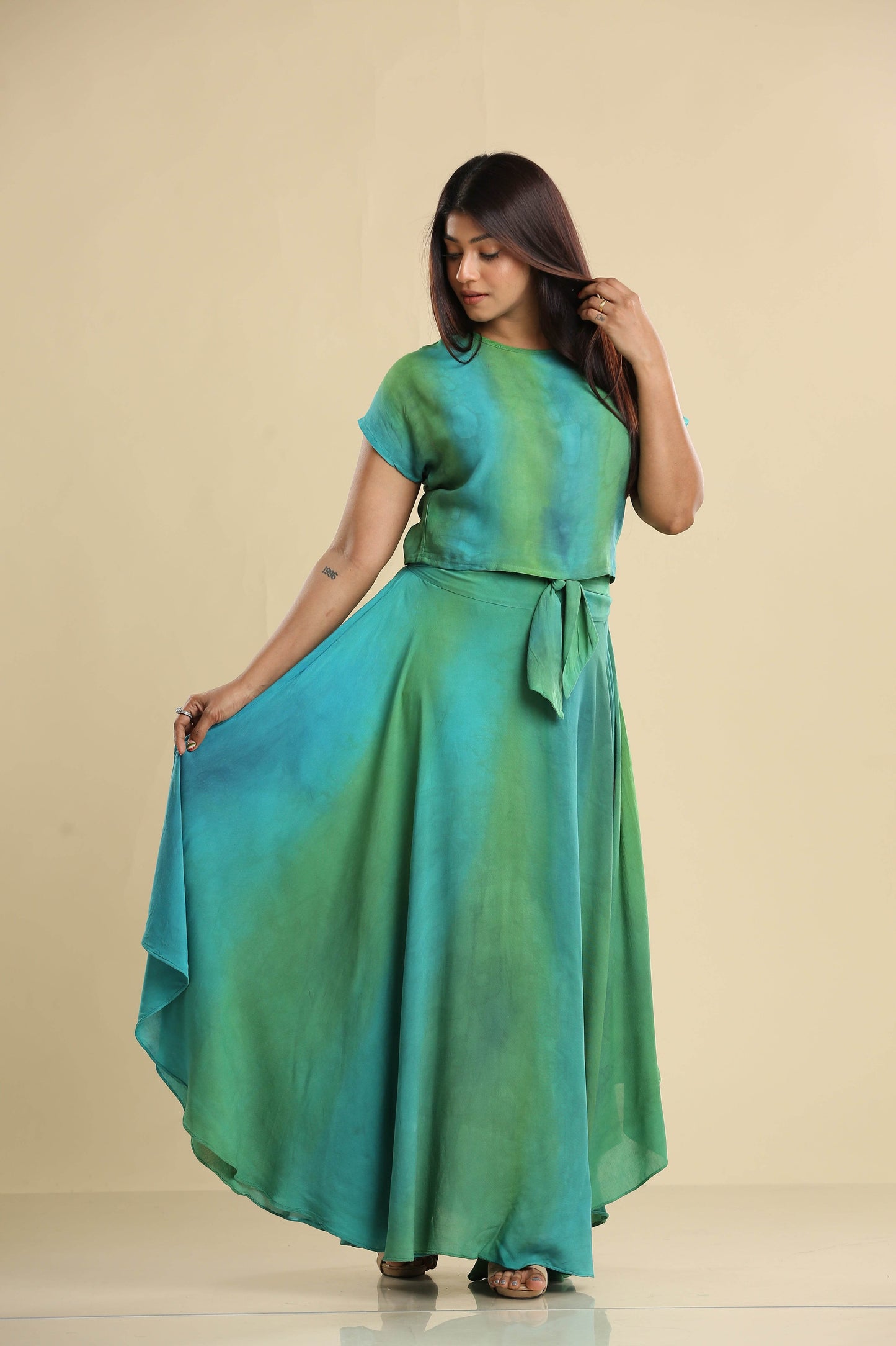 Emerald Breeze Maxi Batik Dress - Trend Republic