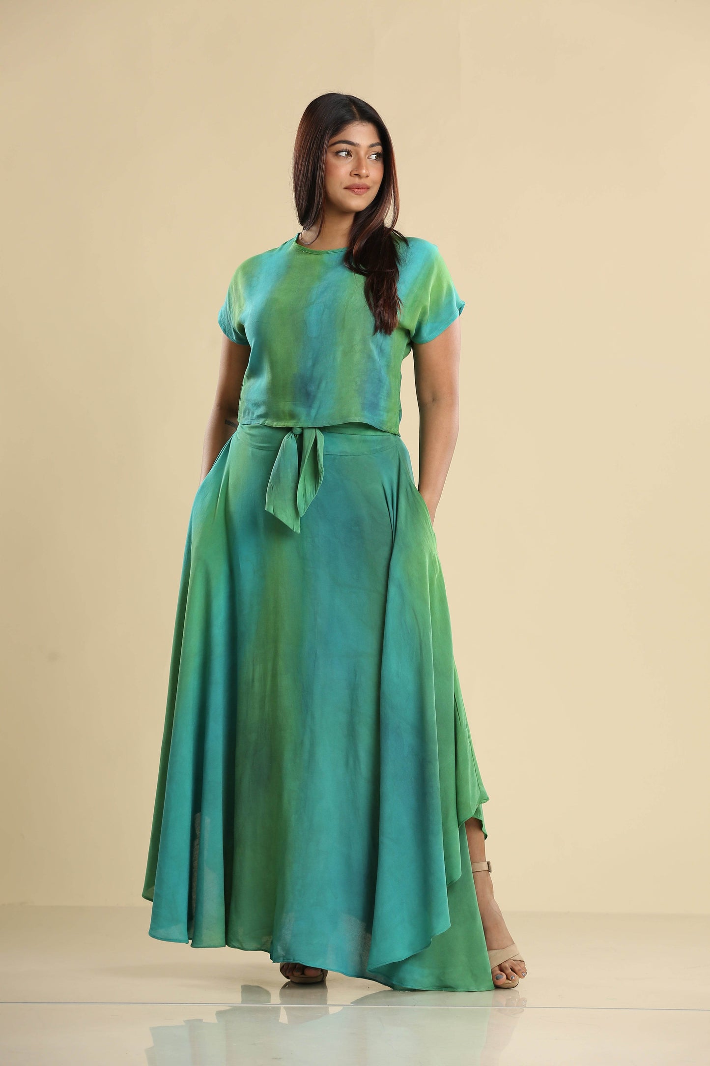 Emerald Breeze Maxi Batik Dress - Trend Republic