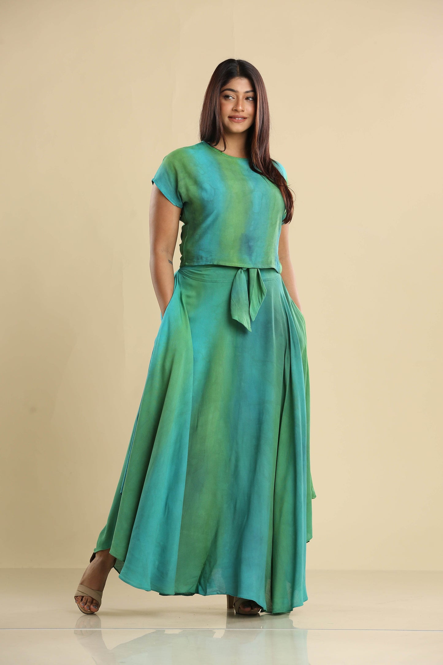 Emerald Breeze Maxi Batik Dress - Trend Republic