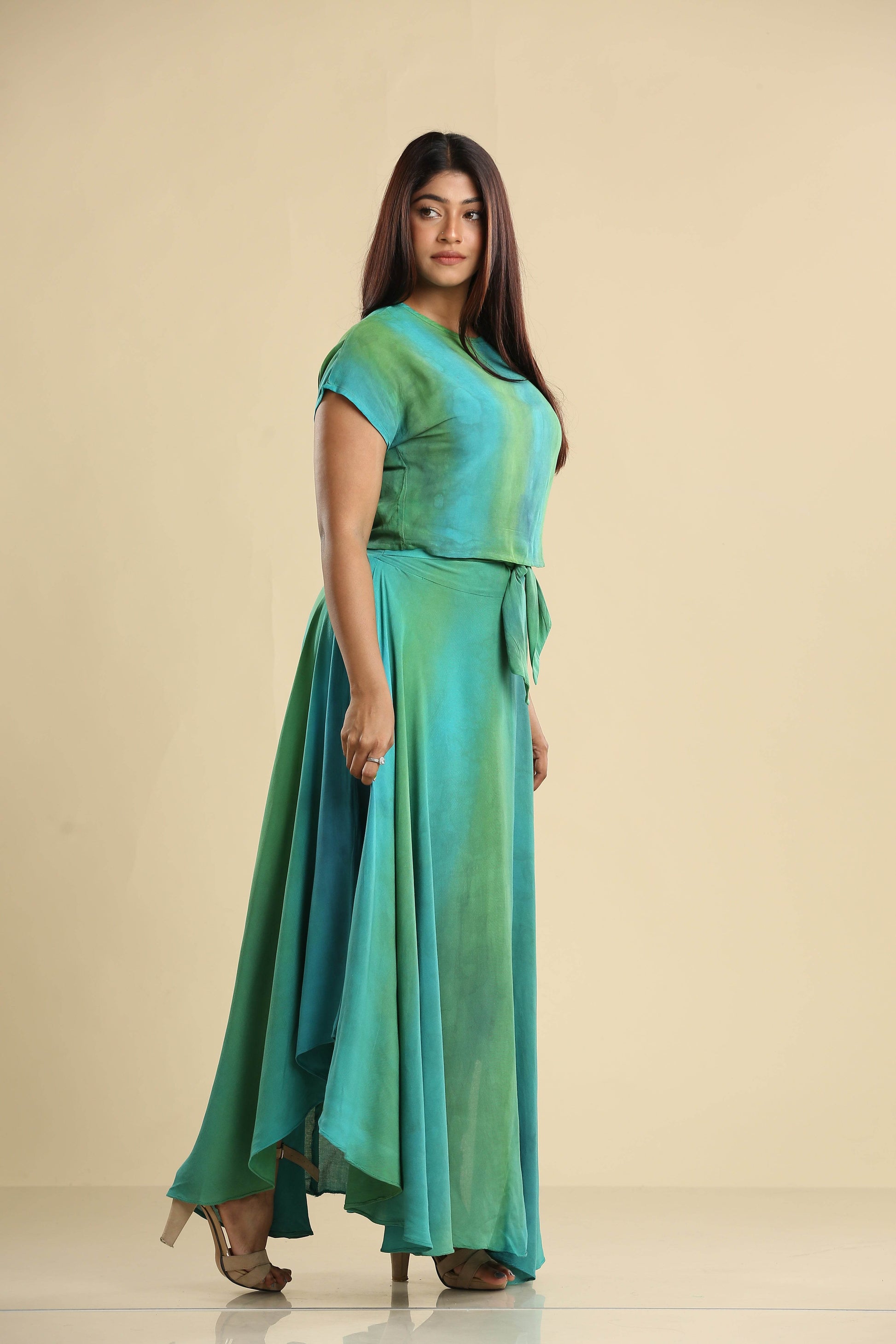 Emerald Breeze Maxi Batik Dress - Trend Republic