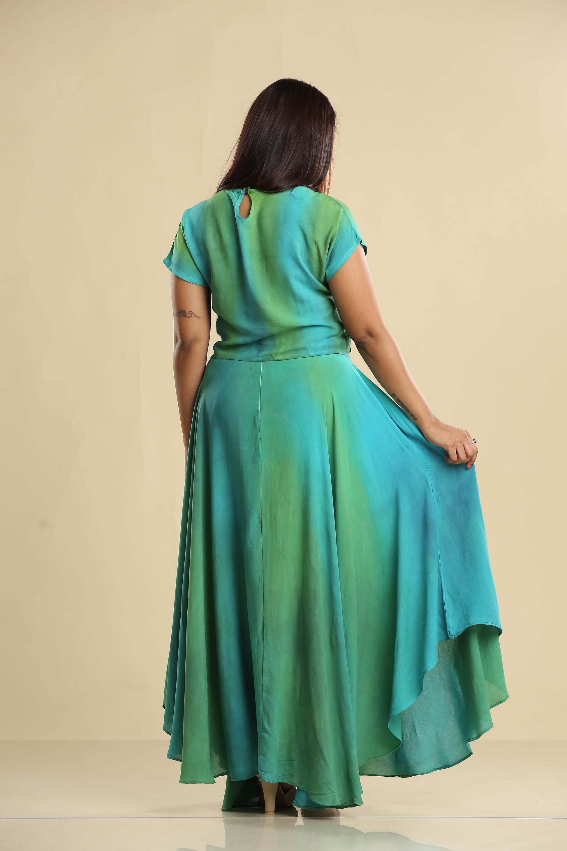 Emerald Breeze Maxi Batik Dress - Trend Republic