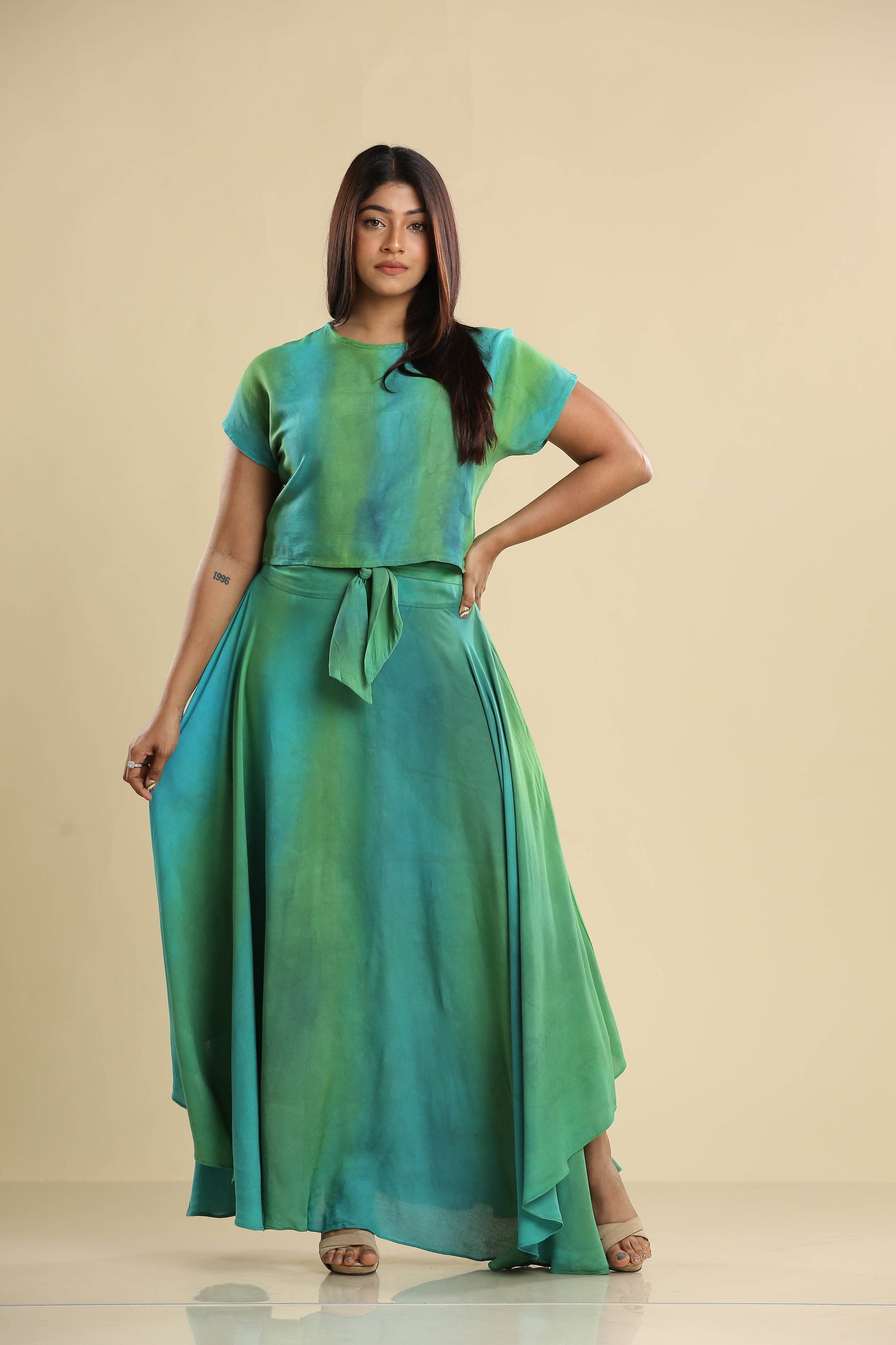 Emerald Breeze Maxi Batik Dress - Trend Republic