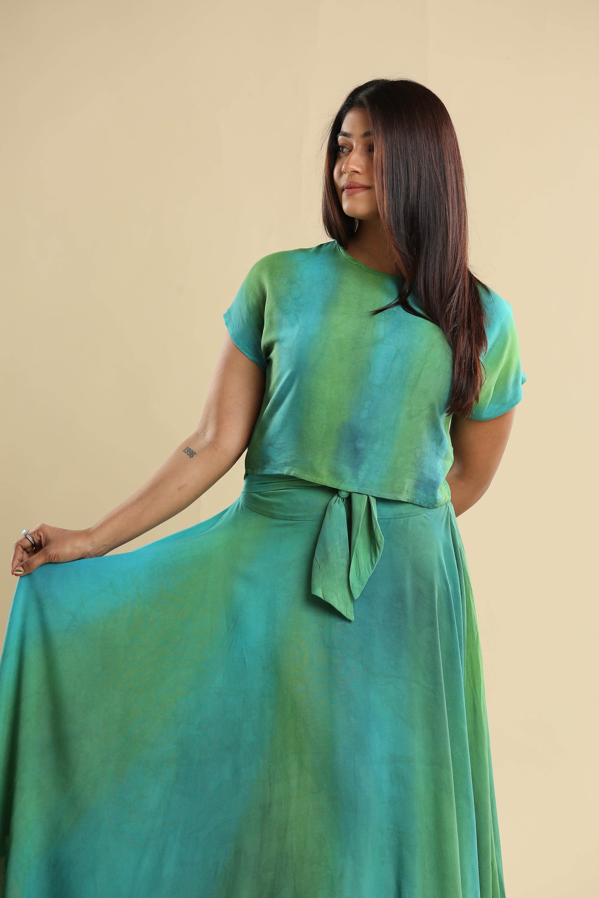 Emerald Breeze Maxi Batik Dress - Trend Republic