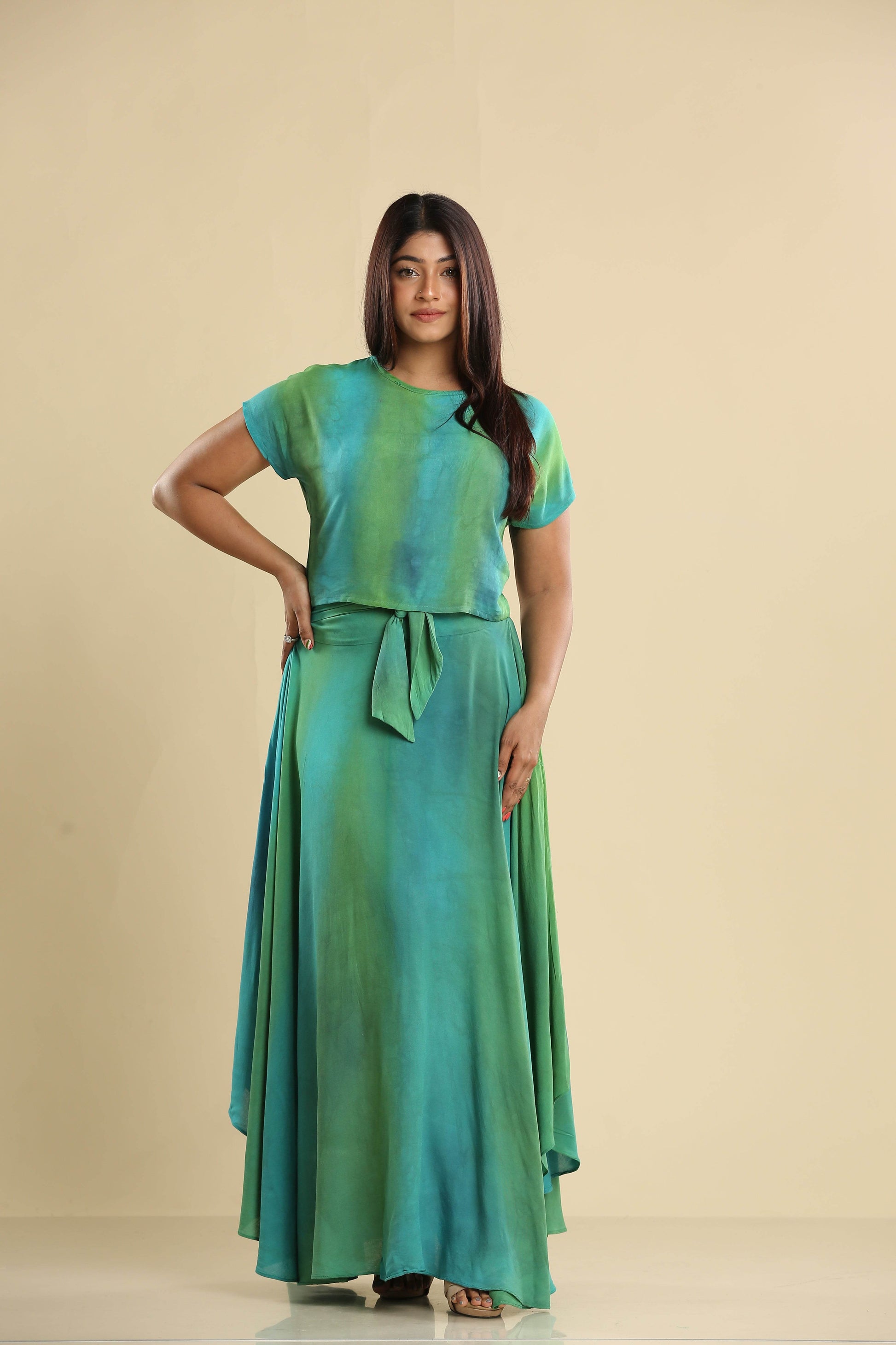 Emerald Breeze Maxi Batik Dress - Trend Republic