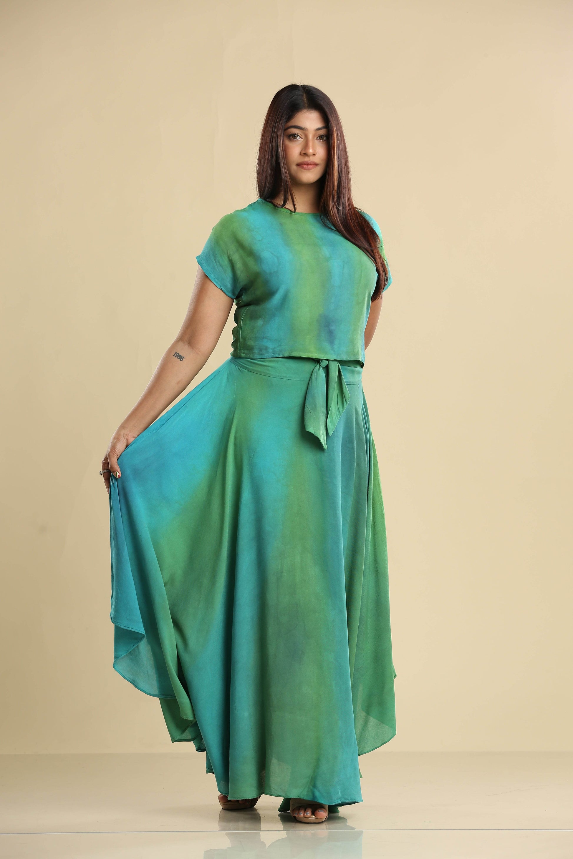 Emerald Breeze Maxi Batik Dress - Trend Republic