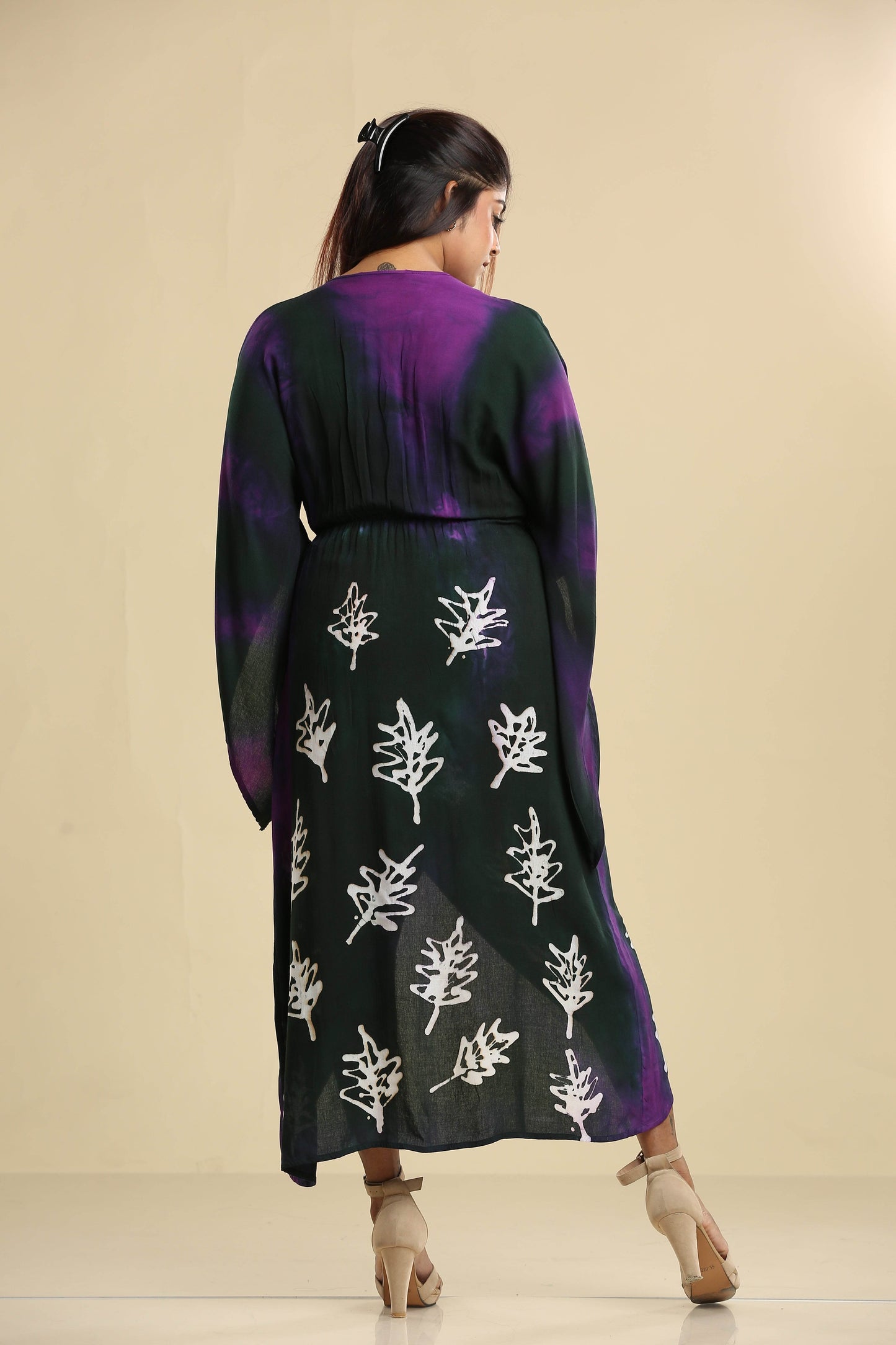 Midnight Leaf – Batik Wrap Dress - Trend Republic