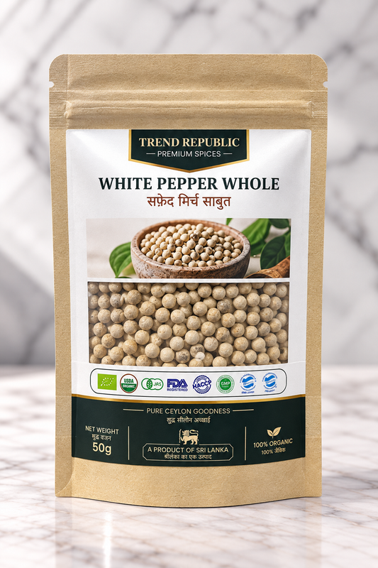 White Pepper Whole 50g