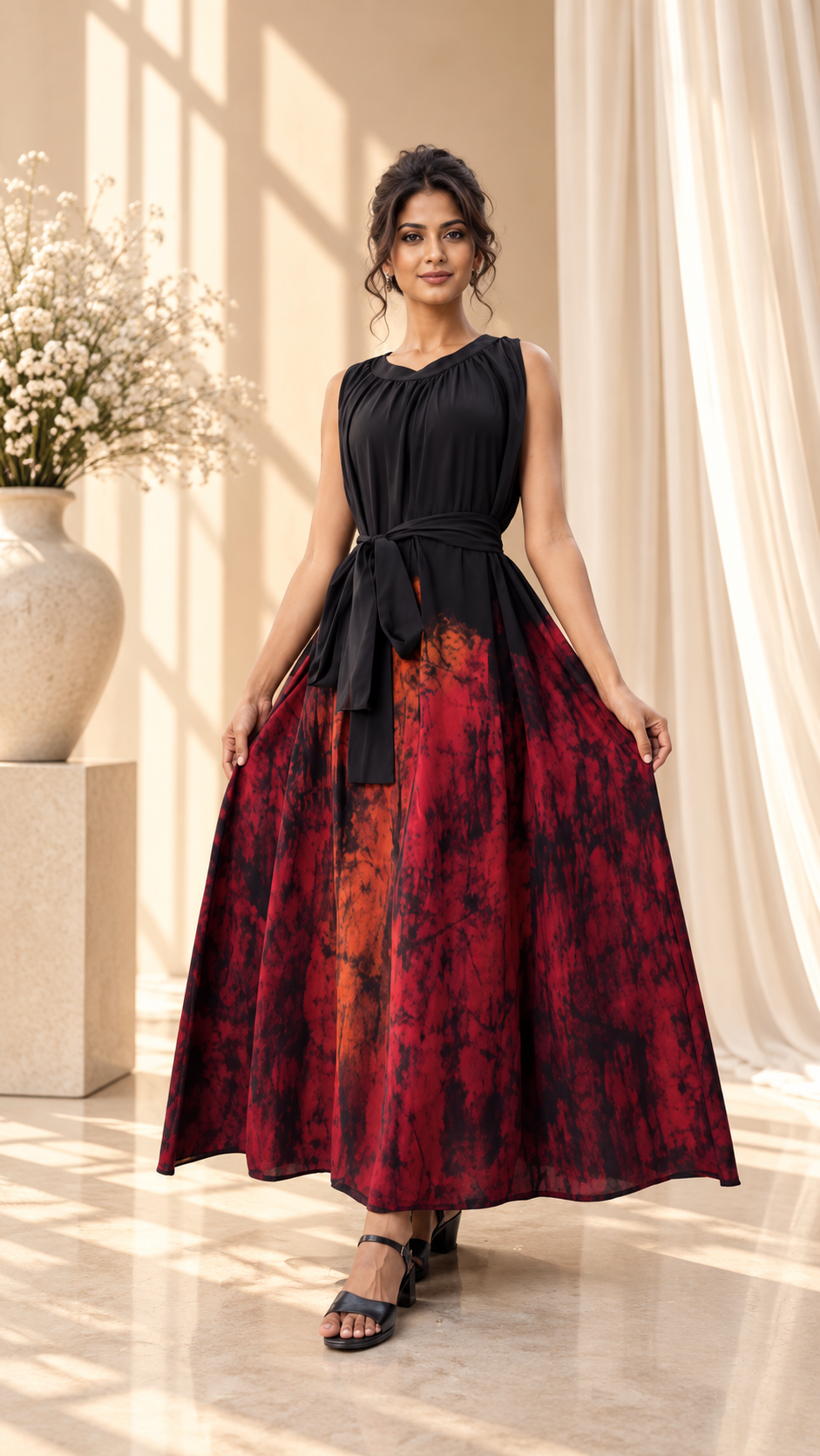 Ember Bloom Batik Skirt Dress