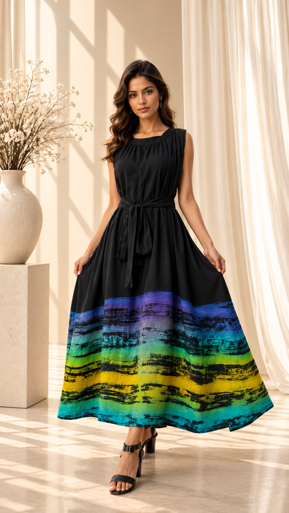 Prism Horizon Batik Hem Dress