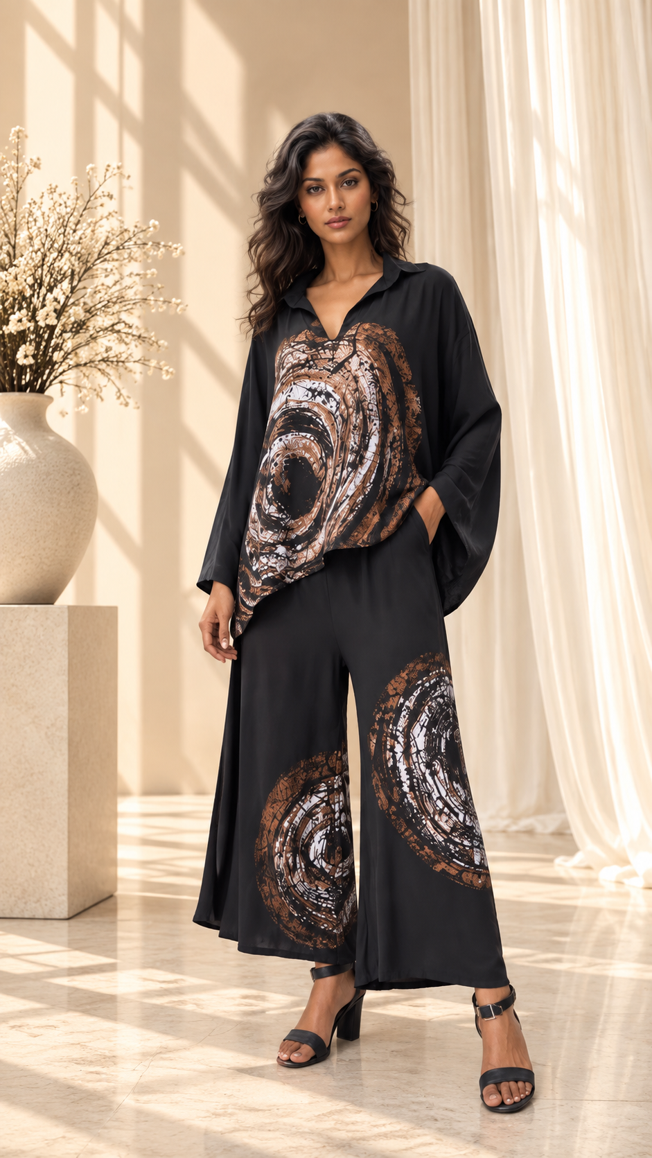 Bronze Eclipse Batik Co-Ord Set