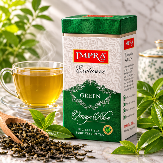 Green Tea 200G Big Leaf Metal Caddy